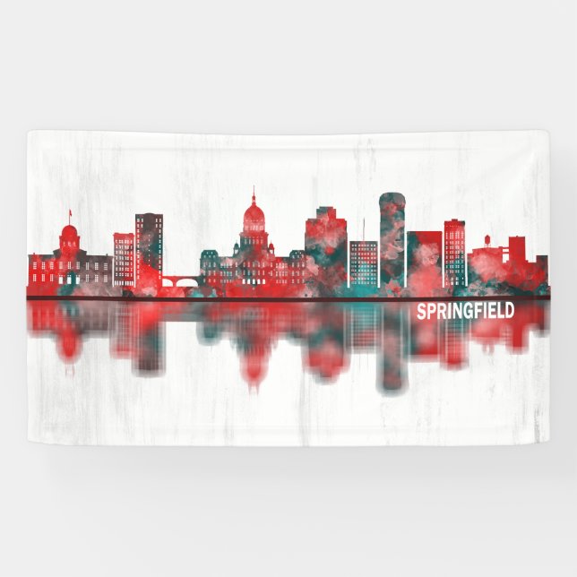 Banderoles Skyline Springfield Illinois (Horizontal)