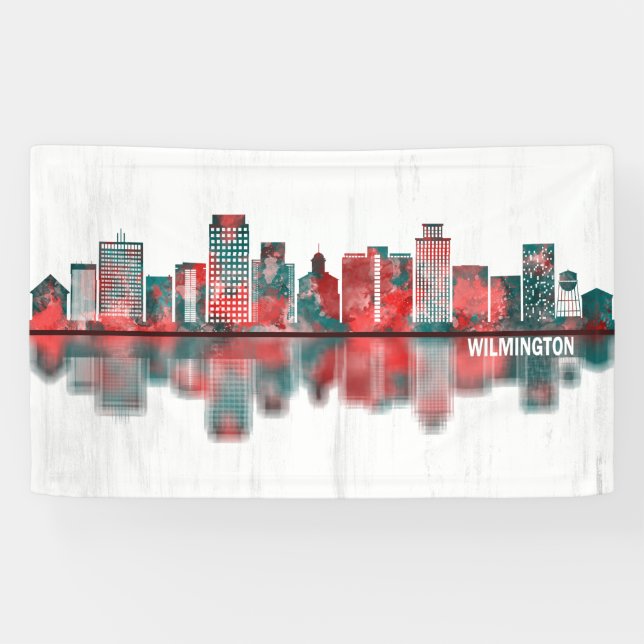Banderoles Skyline Wilmington Delaware (Horizontal)