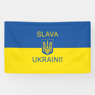 Banderoles Slava Ukraine gloire Ukraine guerre symbole de pai