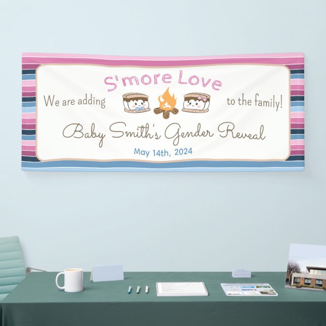 Banderoles S'more Love Genre révéler Banner (Salon professionnel)