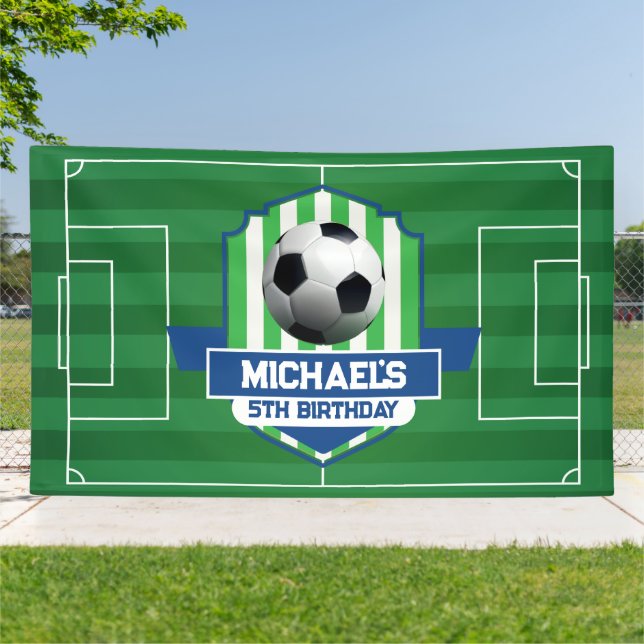 Banderoles Soccer Birthday banner backdrop  (Dehors)