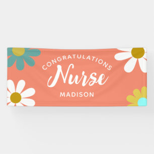 Banderoles Soins infirmiers Parti de graduation Boho Retro No