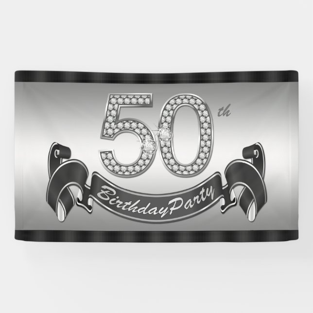 Banderoles Soirée 50e anniversaire (Horizontal)