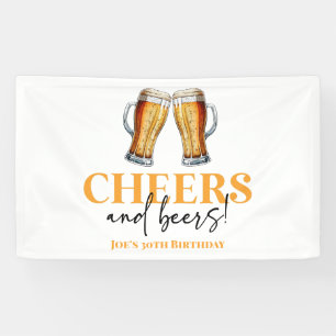Banderoles Soirée d'anniversaire pour la bière et la bière