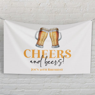 Banderoles Soirée d'anniversaire pour la bière et la bière