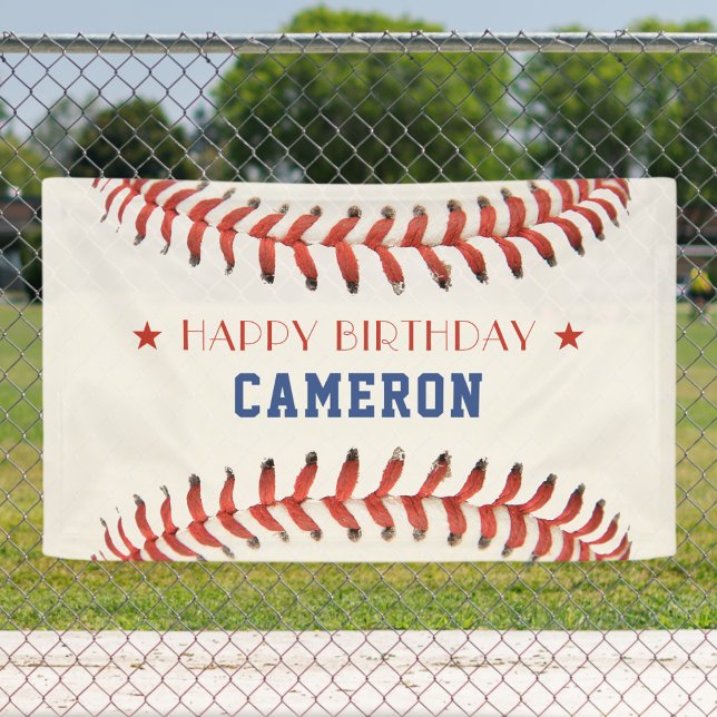 Banderoles Soirée de baseball Sport joyeuse fête d'anniversai (Baseball Softball Sport Happy Birthday Party Banner
)