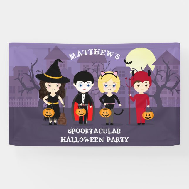 Banderoles Soirée éffrayante Halloween (Horizontal)