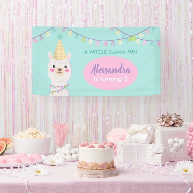 Banderoles Soirée pastel llama (Fête)