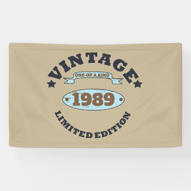 Banderoles Soirée personnalisée de trente vintages 30e annive (Horizontal)