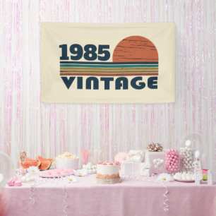 Banderoles Soirée personnalisée Quarante vintage 40e annivers
