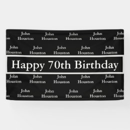 Banderoles Soixante-dixième coutume heureuse d'anniversaire