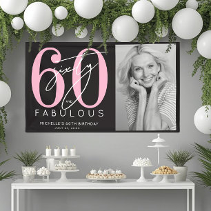 Banderoles Soixante merveilleux 60 ans Fête d'anniversaire
