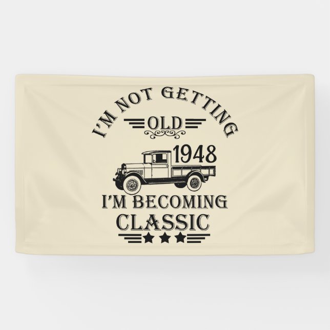 Banderoles Soixante-quinze vintage 75e anniversaire (Horizontal)