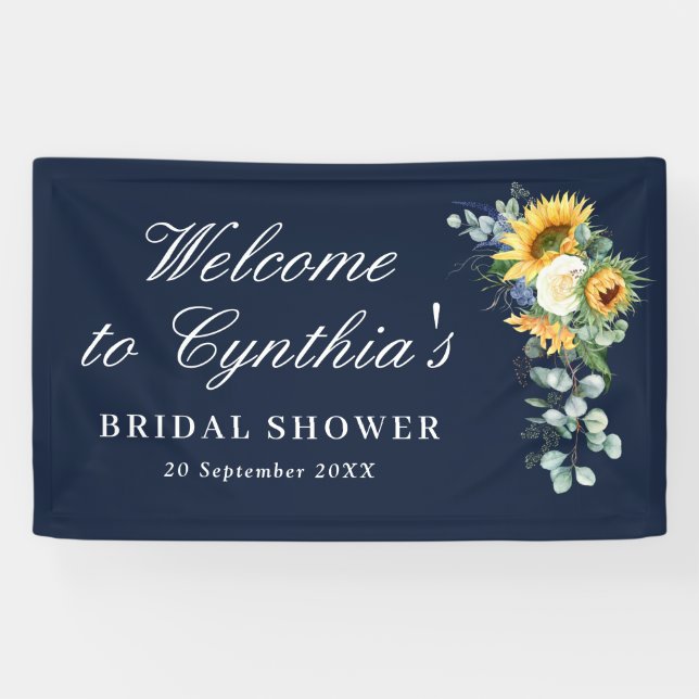 Banderoles soleil rustique eucalyptus douche nuptiale bienven (Horizontal)