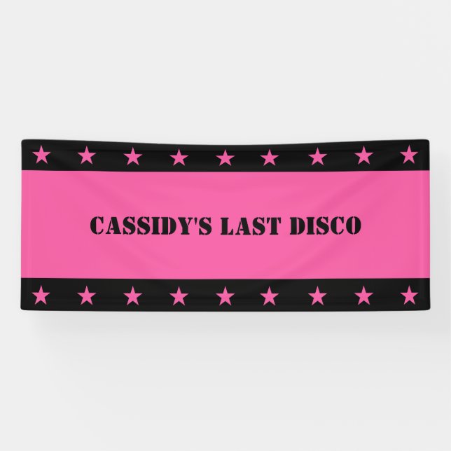 Banderoles Son Dernière Disco Pink Cowgirl Bachelorette Party (Horizontal)