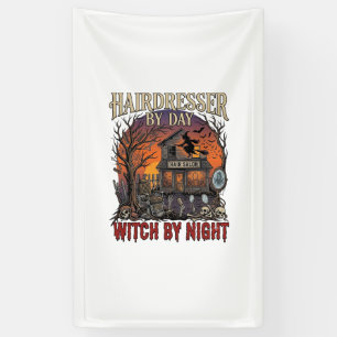 Banderoles Sorcière de jour de coiffeuse Nuit de Halloween Sa