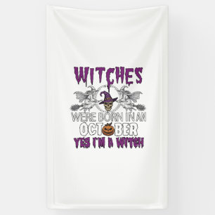 Banderoles Sorcières Octobre Halloween Crâne Chapeau de Sorci