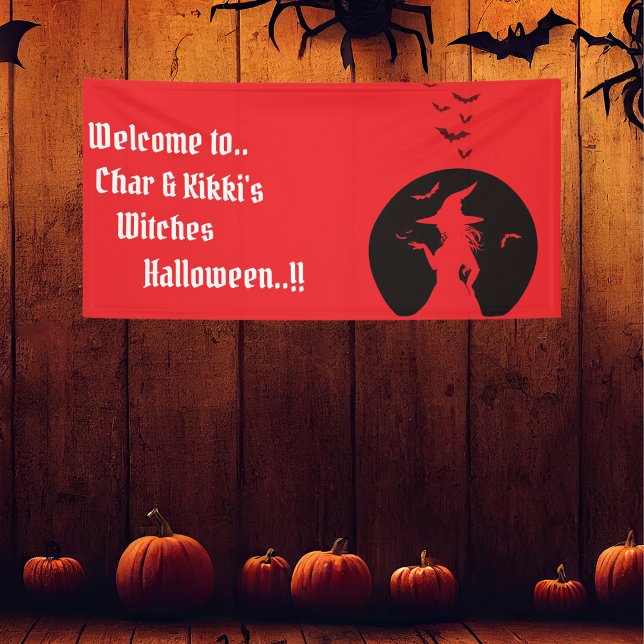 Banderoles Sorcières seulement Parti Halloween (Witches Only Halloween Party Banner)