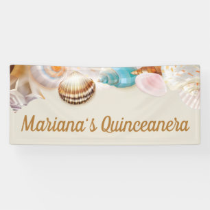Banderoles Sous la frontière Sea Quinceanera Party Seashells