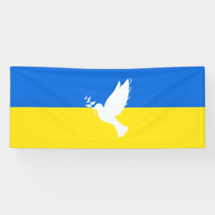 Banderoles Soutenez l'Ukraine Banner Peace Dove - Liberté