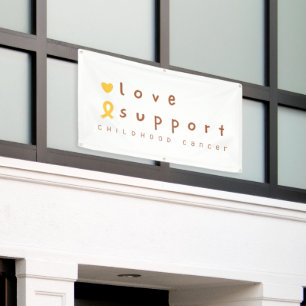Banderoles soutien d'amour pour le cancer de l'enfance Banniè