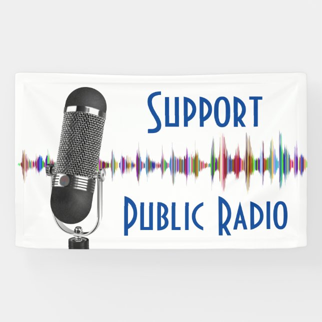 Banderoles Soutien de la radio publique (Horizontal)