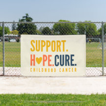 soutien du cancer de l'enfance espoir Banner Signe