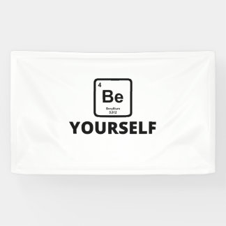 Banderoles Soyez vous-même slogan de table périodique
