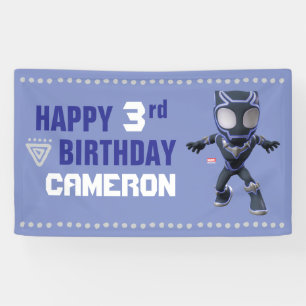 Banderoles Spidey - Panthère noire   Anniversaire personnalis