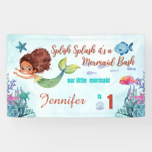 Banderoles Splish Splash Mermaid Bash Girls 1er anniversaire