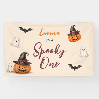 Banderoles Spooky One Halloween 1st Birthday Girls Ghost