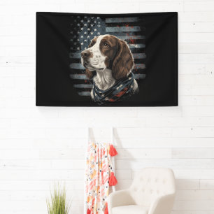 Banderoles Springer Spaniel Chien Drapeau Américain