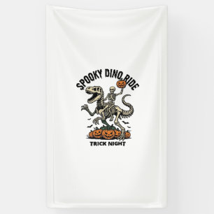 Banderoles Squelette de dinosaure Halloween Vintage Trick Rid
