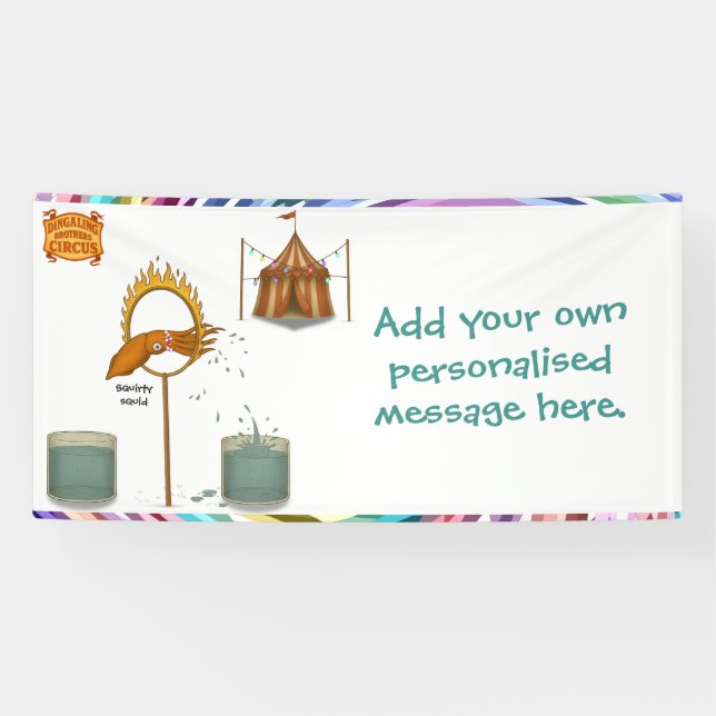 Banderoles Squirty squid (Horizontal)