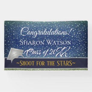 Banderoles Star Light Sky Denim Blue Graduation Party