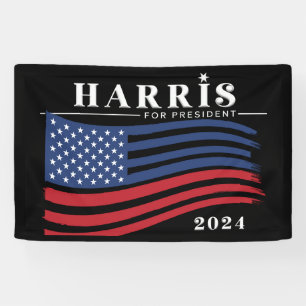 Banderoles Stars and Stripes Harris pour Président 2024
