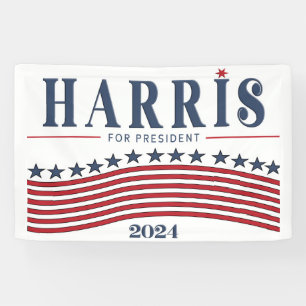 Banderoles Stars and Stripes Harris pour Président 2024