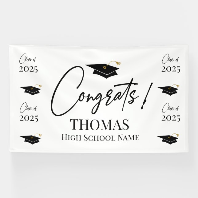 Banderoles Step and repeat Graduation Backdrop banner  (Horizontal)