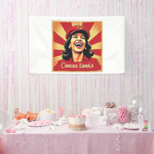 Banderoles Stop Kamunism Harris Walz 2024 Camarade Kamala