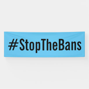 Banderoles #StopTheBans Pro-Choice March Blue