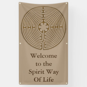 Banderoles Style d'antiquité de labyrinthe de Chartres + vos