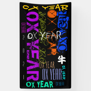 Banderoles Style de graffiti Reprise Ox Année 2021 Vertical B