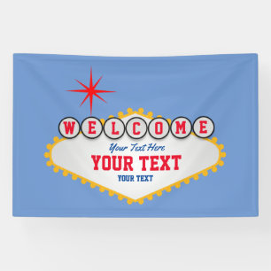 Banderoles Style Las Vegas Bienvenue dans votre texte