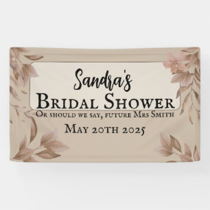 Banderoles style vintage, couleurs douces feuille boho chic