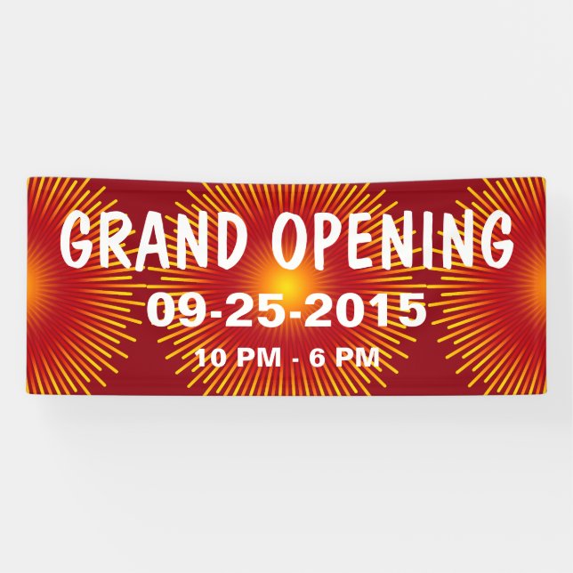 Banderoles Sun rayonne des gradients oranges rouges jaunes (Horizontal)