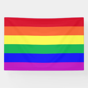 Banderoles Super Vivid Vibrant Colors LGBTQ+ Rayures Arc-en-c
