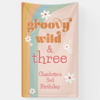 Super Wild et trois White Daisy Girl'anniversaire