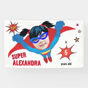 Banderoles Superbe Superhero Tremendante Cadeau d'anniversair