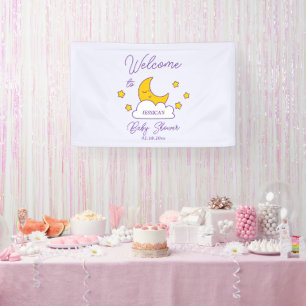Banderoles Sur la Lune Baby shower neutre pour les femmes Bie