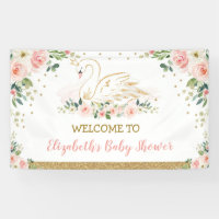 Swan Princess Blush Rose Floral Baby Girl fond